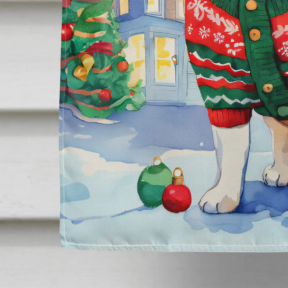 Beagle Christmas House Flag